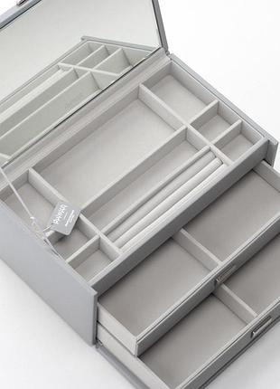 Шкатулка для украшений dulwich notting hill grey large, 14,5*32*20 см, nd-71176 nai