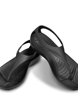 Босоножки, вьетнамки crocs women's sexi flip w6 36 23см черный