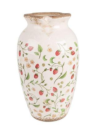 Декоративная керамическая ваза в винтажном стиле strawberries, 21*37 см, nd-6ce1942l nai