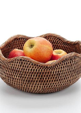 Подставка для конфет, печенья, орешков, плетеная изо ротанга, 23*10 см, nd-71056-brown nai