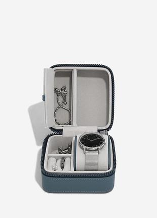 Шкатулка для часов stackers blue canvas, 11*7*11 см, nd-76401 nai
