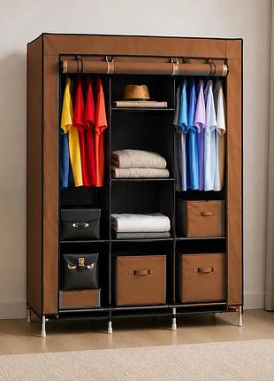Тканевой шкаф hcx storage wardrobe 88130 коричневый