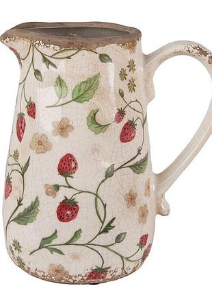 Декоративный керамический кувшин в винтажном стиле strawberries, 17*12*18 см, nd-6ce1633m nai