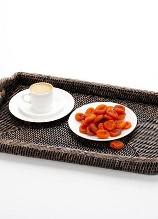 Таця з ручками плетена з ротанга morning, 48*31*4 см, nd-71081-black nai