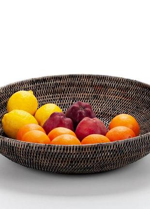 Фруктовница плетеная из натурального ротанга, 45*10 см, nd-71060-black nai
