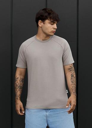 Чоловіча однотонна футболка staff gray-beige