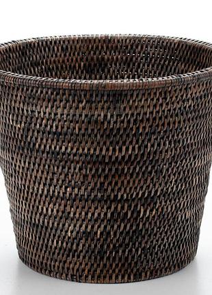 Кашпо декоративне плетене з ротанга, 30*24 см, nd-71028-black nai