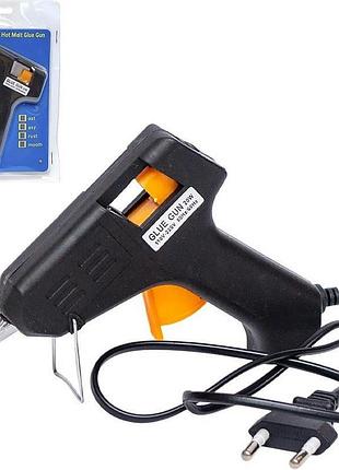 Пістолет для сухого клею "glue gun" jq2032-20w, d-0,7 см, чорний