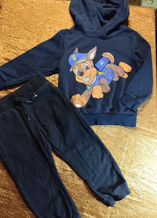 Костюм детский коттоновый щенный патруль на мальчика 3-4 года