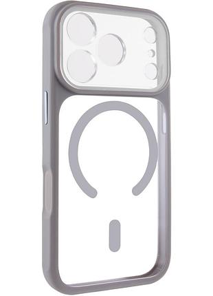 Чехол tpu+pc getman moon clear with magsafe для apple iphone 17 pro (6.3")