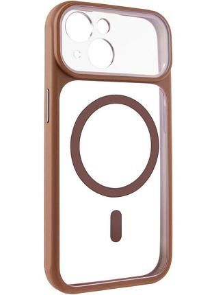 Чехол tpu+pc getman moon clear with magsafe для apple iphone 14 (6.1")