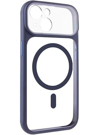 Чехол tpu+pc getman moon clear with magsafe для apple iphone 14 (6.1")