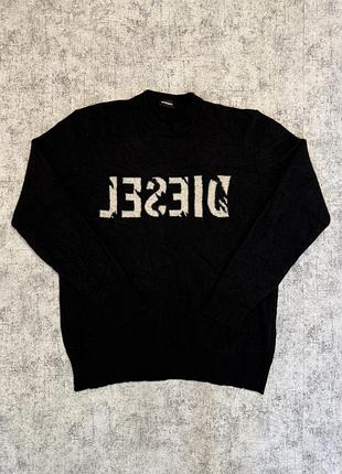 Кофта, светр diesel wool cashmere blend inverted sweater (оригінал)