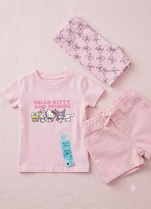 Дитясий набір комплект костюм трійка 74 розмір hello kitty