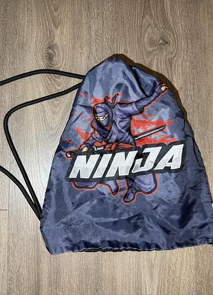 Сумка-мішок baagl classic gym sack з принтом ніндзя