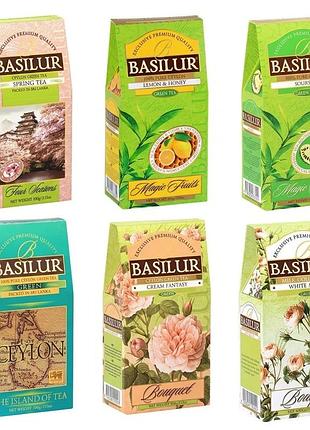 Набор чая basilur 6 видов зеленая свежесть и детокс 600 г