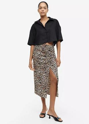 Меди юбка в леопардовый принт от h&amp;m