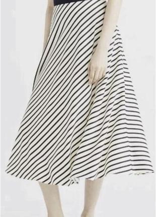 Сатинова атласна спідниця міді h&m