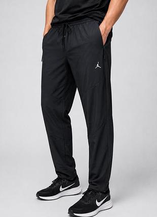Оригінальні чоловічі літні штани jordan dri-fit чорні • легкі спортивні штани з мікрофібри