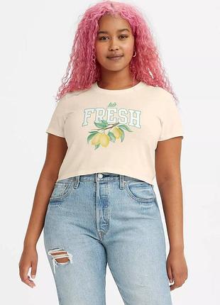 Футболка жіноча levi's вкорочена fresh лінія розмір хс a07850035
