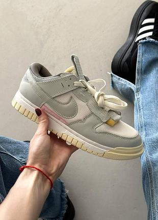 Серые кроссовки унисекс nike air dunk low jumbo mint foam х данк 45