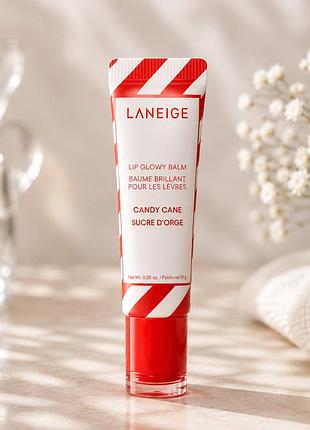 Лімітований бальзам для губ laneige lip glowy balm 10g — candy cane