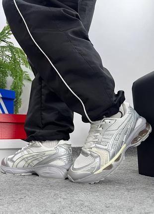 👕 asics gel kayano 14 white silver 2