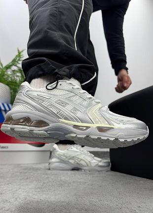 👕 asics gel kayano 14 white silver 5