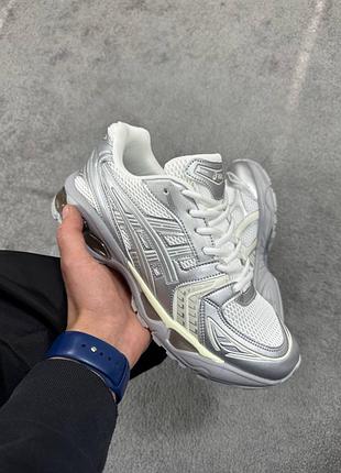 👕 asics gel kayano 14 white silver 3