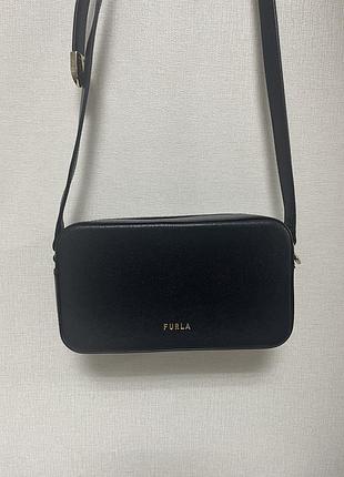 Шкіряна сумка furla block mini crossbody