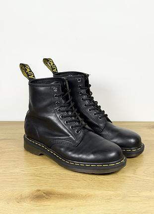Dr. martens `1460 високі шкіряні чорні черевики берці 40 -26 см