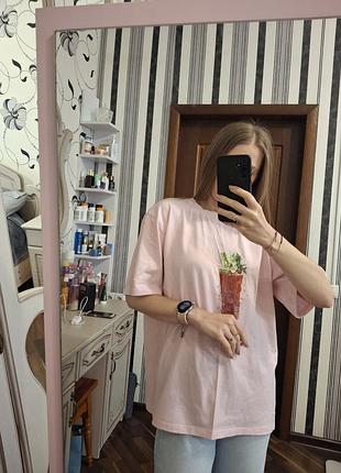 Футболка оверсайз з принтом