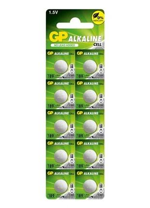 Батарейка gp 189/lr54/ag10 alkaline (10шт)