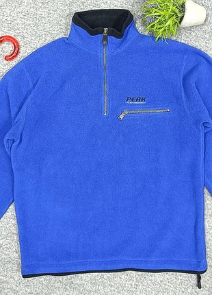 Вінтажна фліска peak performance fleece розмір s синій колір