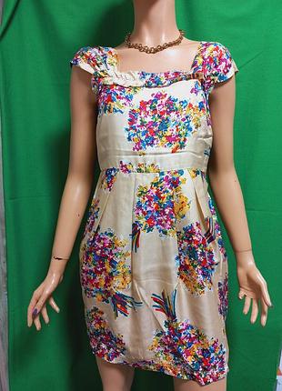 Плаття 100% шовк із кишенями та завищеною талією jill stuart. vintage вінтаж