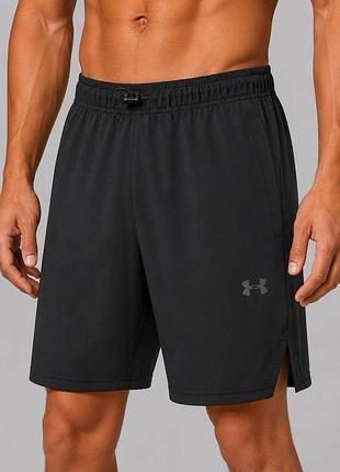 Оригінальні чоловічі шорти under armour спортивні чорні легкі для тренувань