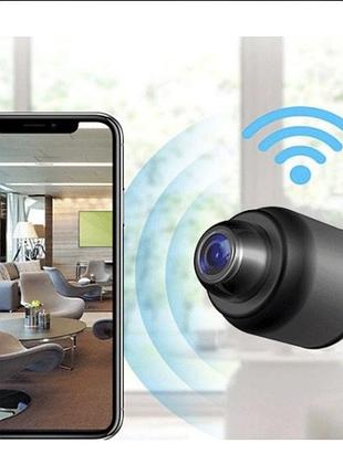 Бездротова wi-fi ip x5 акумуляторна, з об'єктивом 160°, нічним баченням, детектором руху, віддаленим app