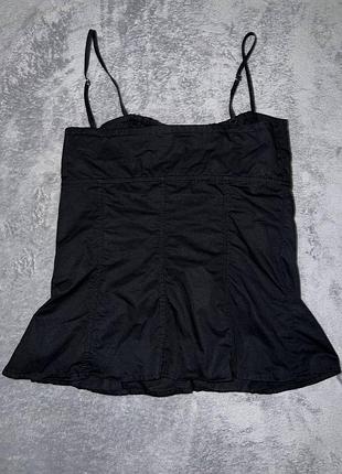 Черный хлопковый топ zara