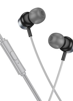 Цифрові навушники вакуумні hoco m122 power metal universal з мікрофоном/штекер type-c 1.2 метра grey