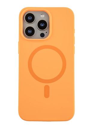 Чохол glow silicone case with magsafe для iphone 15 pro max orange