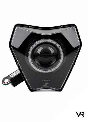 Led фара angel eye rgbw v4 с app-управлением для эндуро 2024+