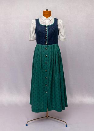 Оригинальный дырдль на металлических пуговицах (лен-хлопок) ✂️salzburger dirndl-look trachtenecht, made in austria 📍размер 40 (m)