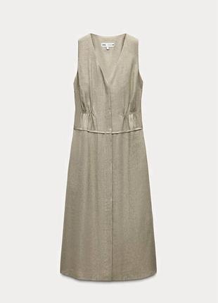Сукня zara зі змішаного льону 8423/168
