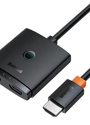 Перехідник hub baseus airjoy series 2in1 hdmi to hdmi/hdmi (b01331105)