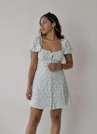 Сукня primark cares міні з квітковим принтом та рукавами-ліхтариками, р. xl (uk 18)