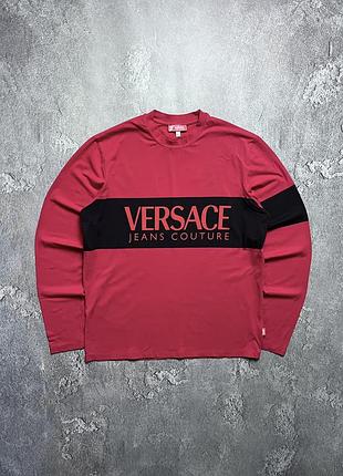 Vintage винтажный лонгслив versace jeans couture версаче medusa logo old money олд мани size m размер м
