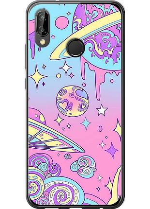 Чехол 2d пластиковый на телефон huawei p20 lite розовая галактика "4146t-1410-58250"