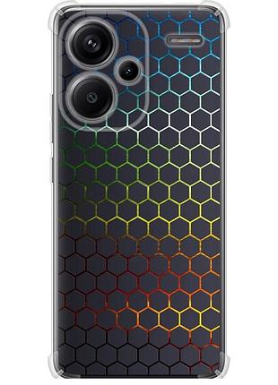 Чохол силіконовий протиударний с посиленими кутами на телефон xiaomi redmi note 13 pro plus 5g соти, які переливаються