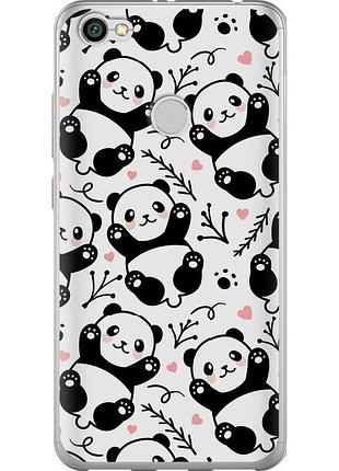 Чехол 2d пластиковый на телефон xiaomi redmi note 5a prime панды "4318t-1063-58250"