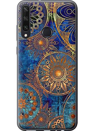 Чехол силиконовый на телефон huawei y6p золотой узор "678u-1952-58250"
